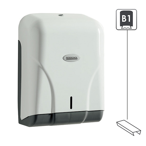 Distributeur essuie-mains - 400 feuilles - oleane - blanc