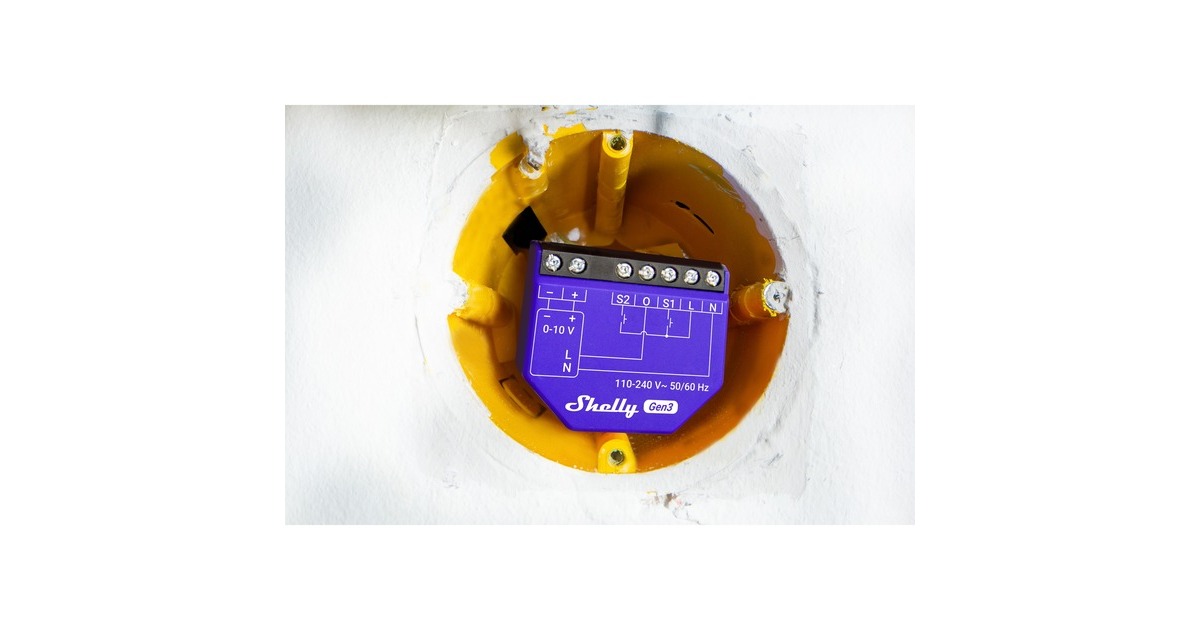 ShellyDimmer 0/1-10V PM Gen3  (Blauw)