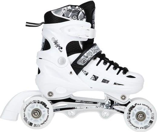 Inline skøyter Nils Extreme NH10905 med utskiftbar skøyte, hvit, størrelse 39-42