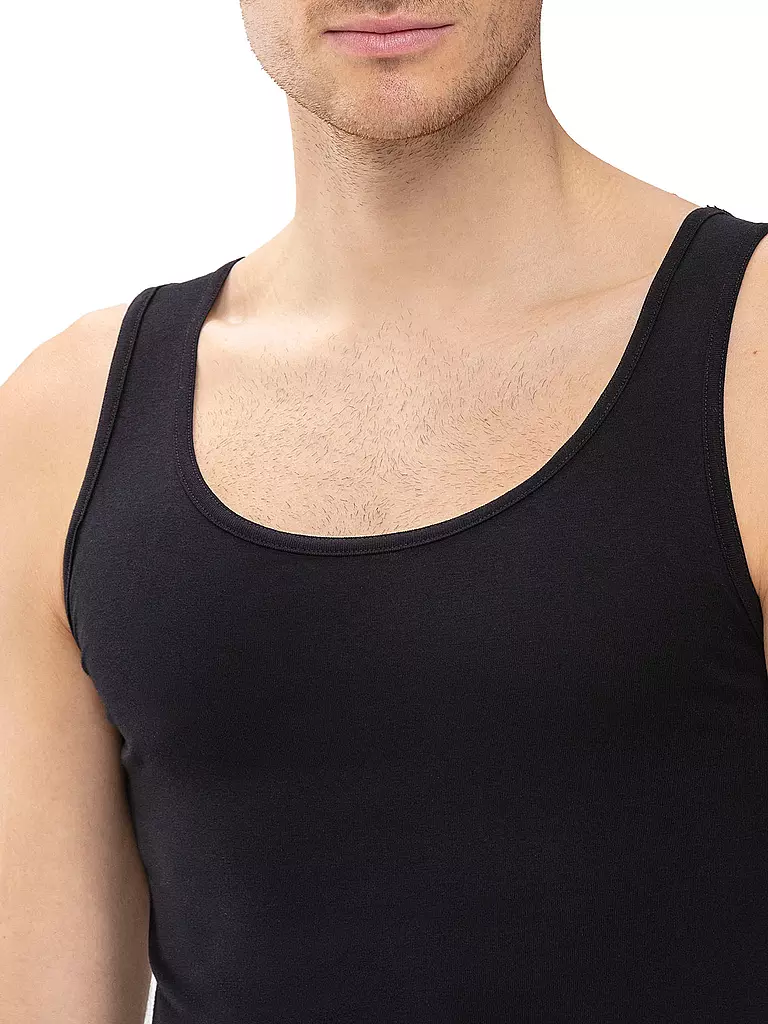 MEY Athletic Shirt Casual Cotton Schwarz schwarz