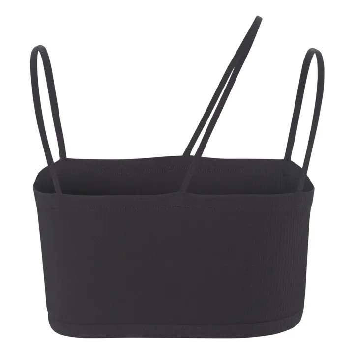 Baserange Soutien-Gorge Côtelé Nida Coton Bio | Noir