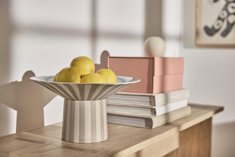 OYOY Toppu Centerpiece schaal High Clay/Ice Blue