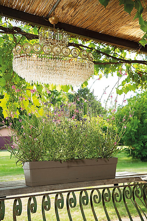 Jardinière à réserve d'eau Deroma Save R camel 78 x 16 x h.17 cm