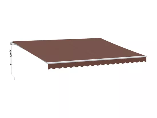 Auvent rétractable automatique marron 450x300 cm