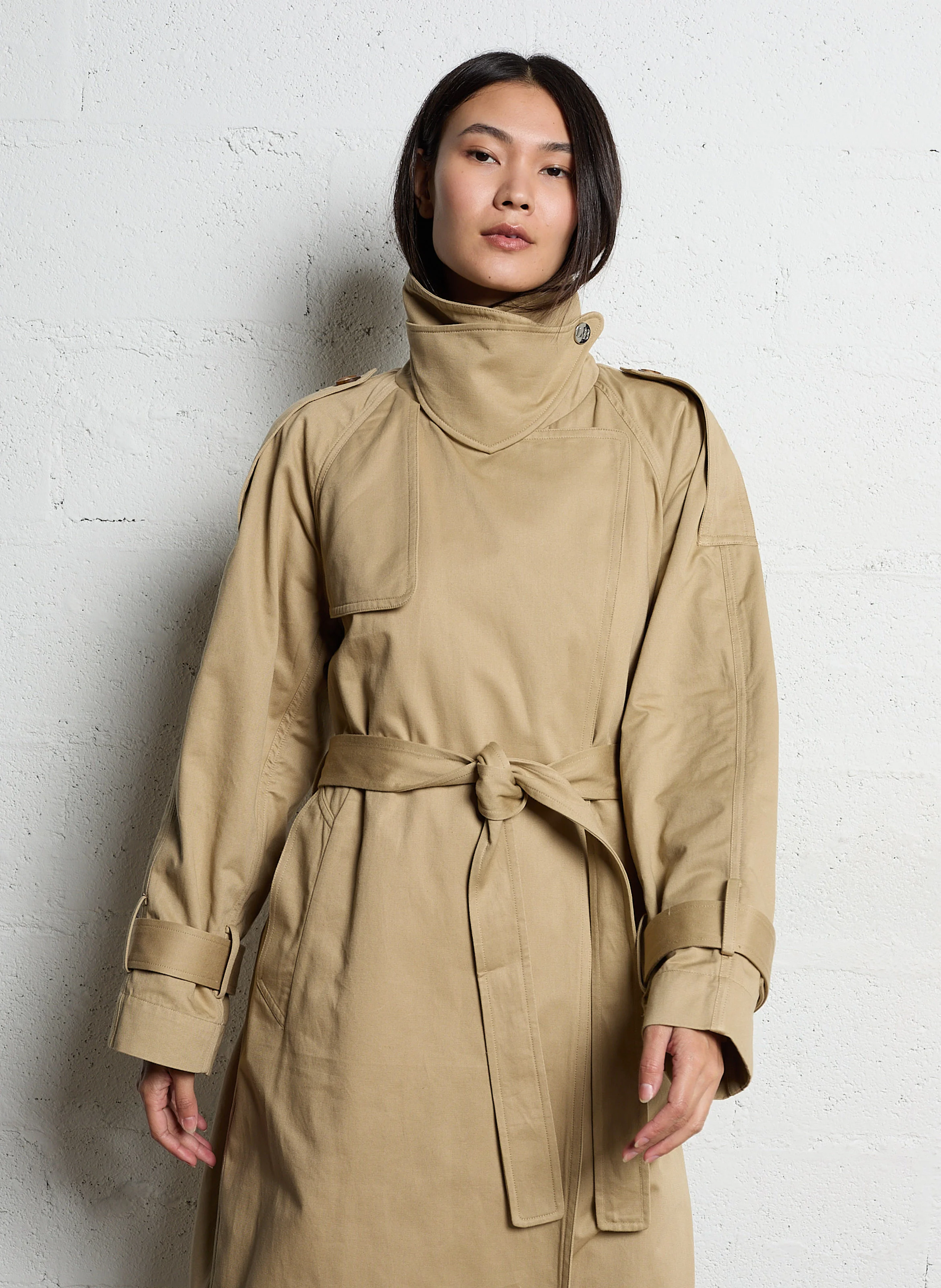 CARRIAGE - Trench long en coton | Beige