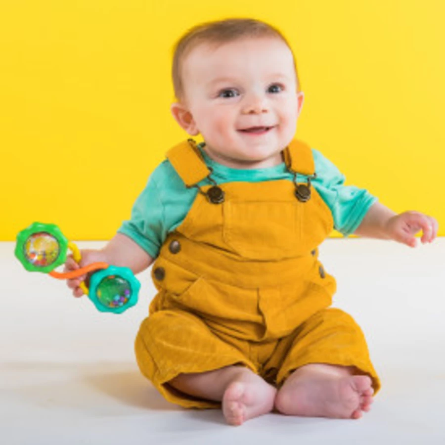 Bright Starts Rassel, Rattle & Shake Barbell™, grün