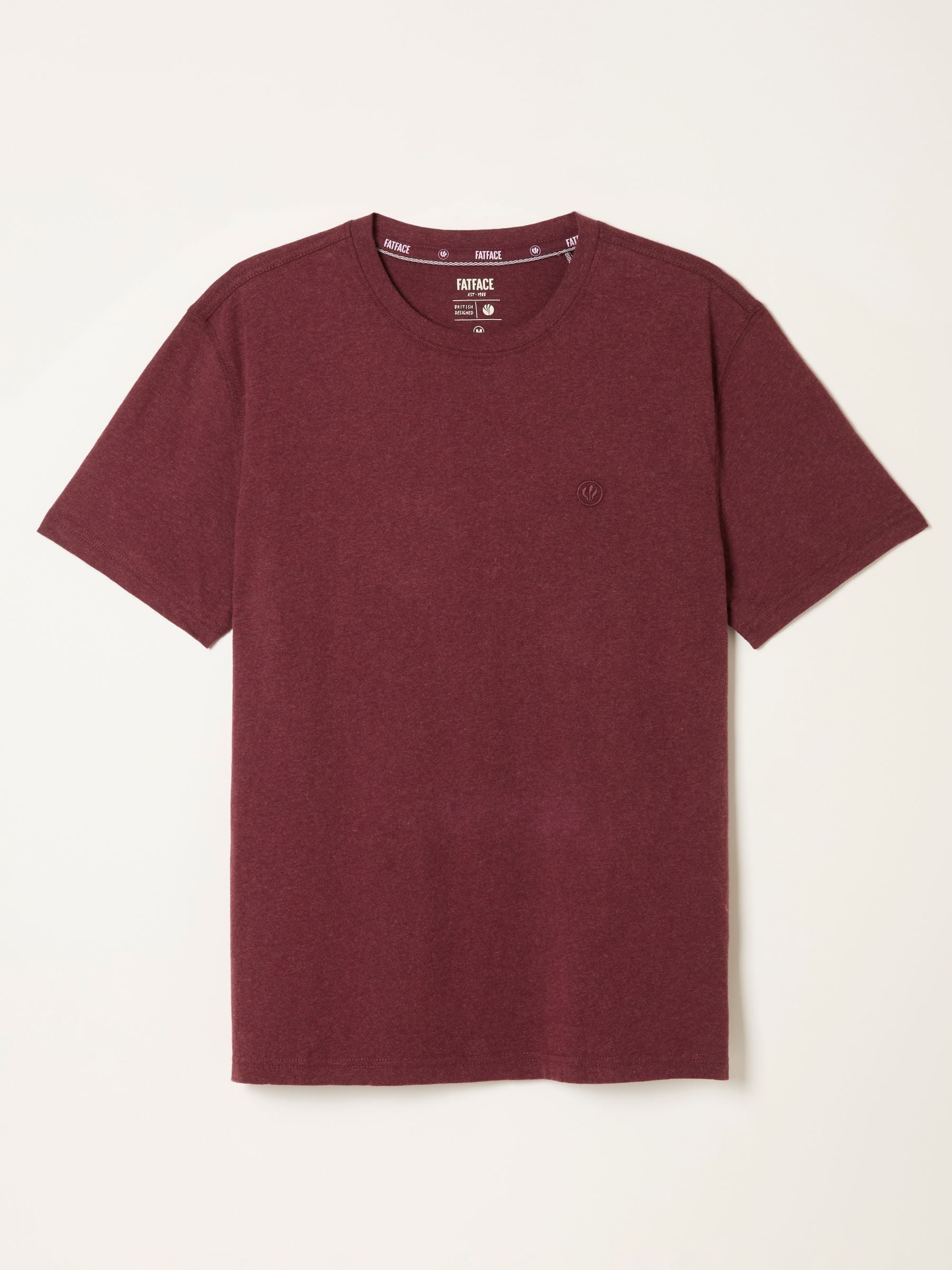 Bordeaurood - FatFace T-shirt met korte mouwen
