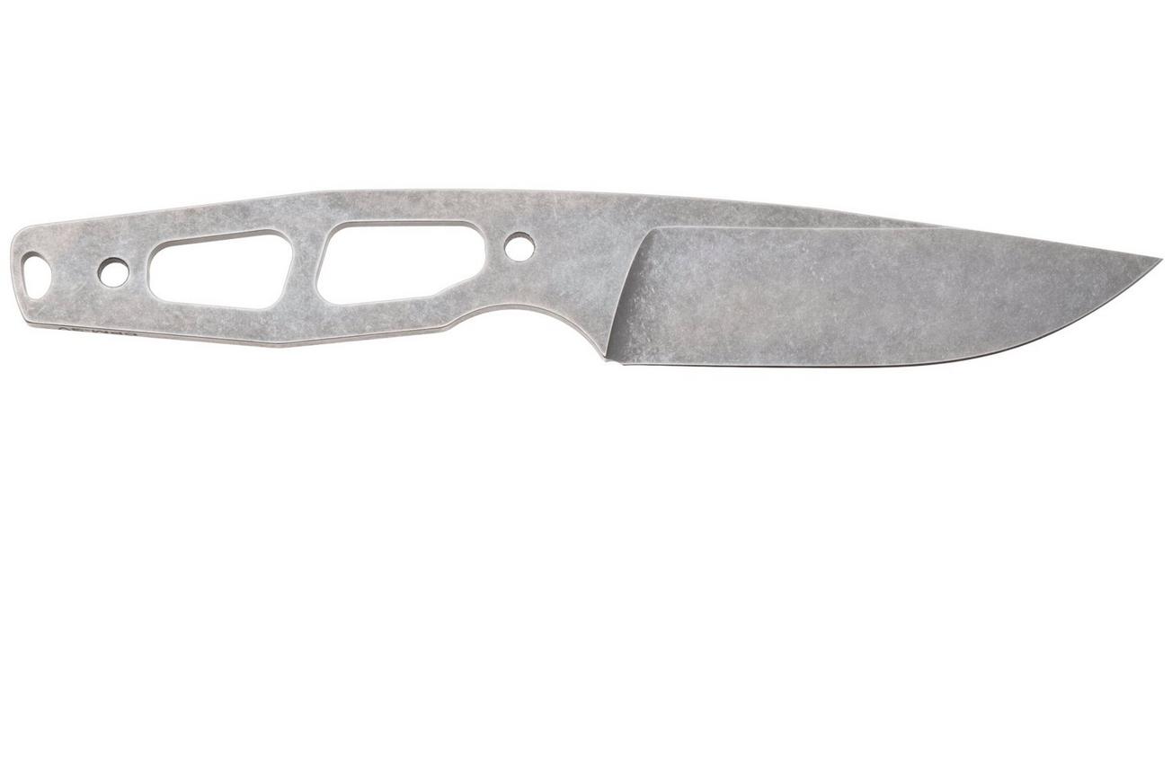 Daily Customs AK4 P10017387, Stonewashed CPM 3V Drop Point, vaststaand mes