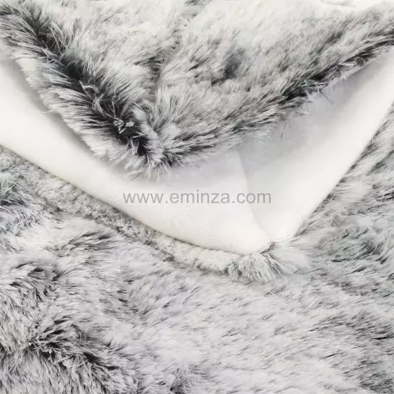 Plaid fausse fourrure (130 x 150 cm) Ours Gris