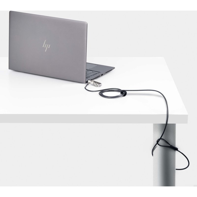 StarTech.com Antivol pour Ordinateur Portable Compatible Slot Noble Wedge ®, Câble de Verrouillage de 1,5m, Sécurité Antivol pour PC Portable, Câble en Acier Résistant aux Coupures, Combo Lock