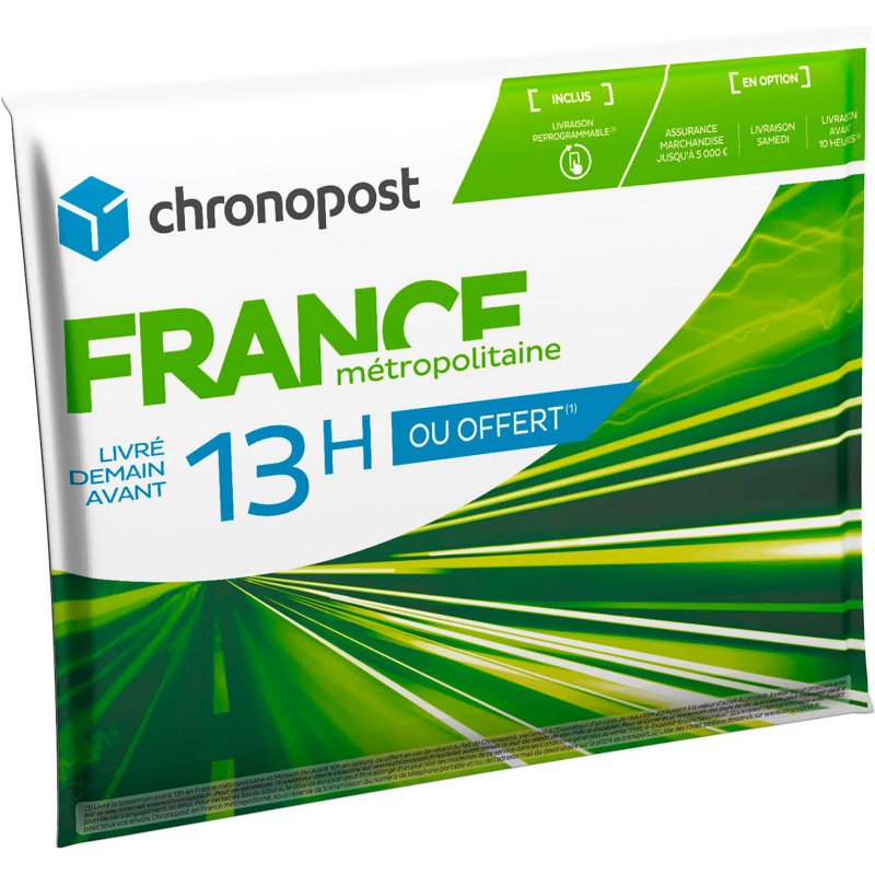 Pochette matelassée Chronopost - France Métropolitaine et Monaco -2kg - Livraison avant 13H