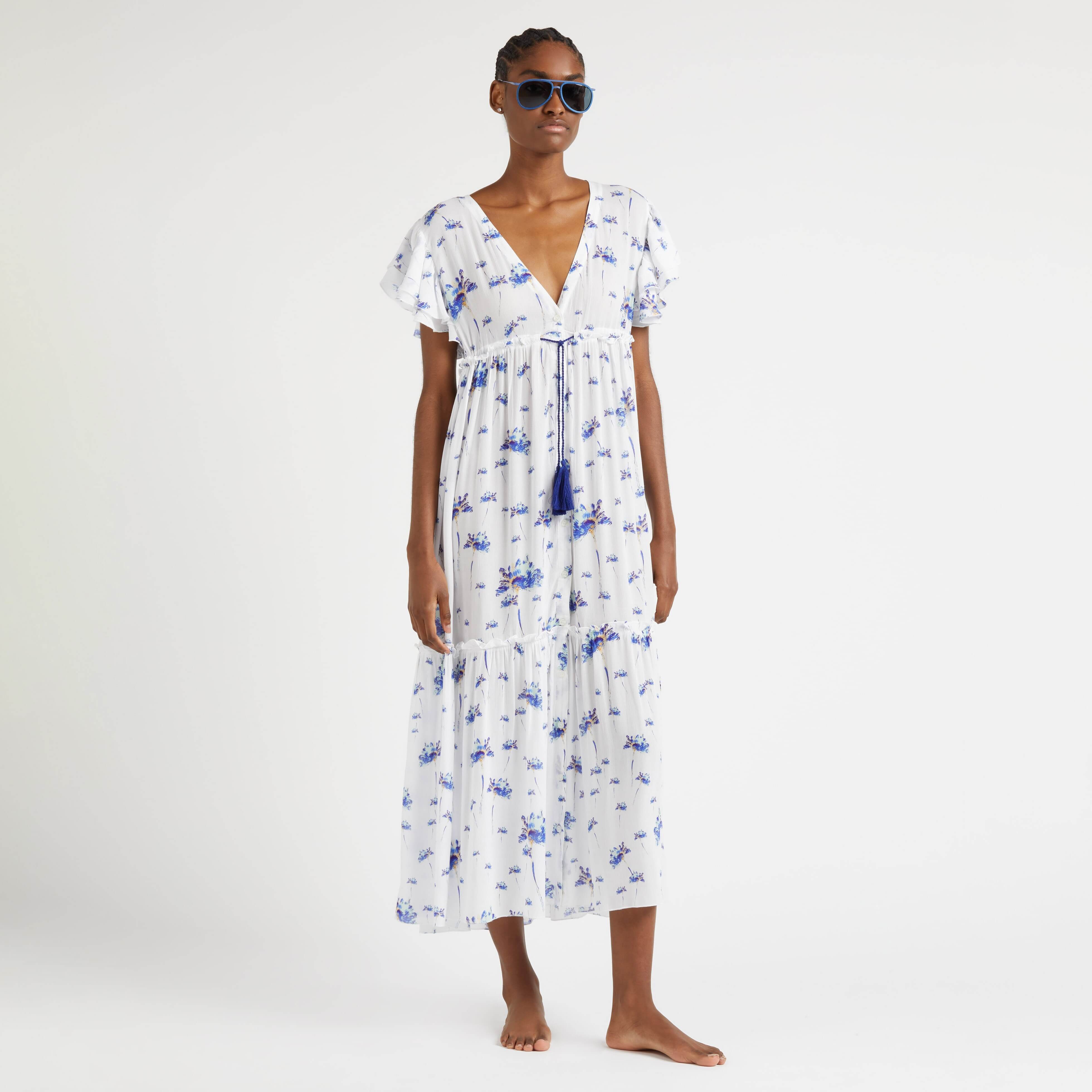 Robe longue en viscose femme Herbier