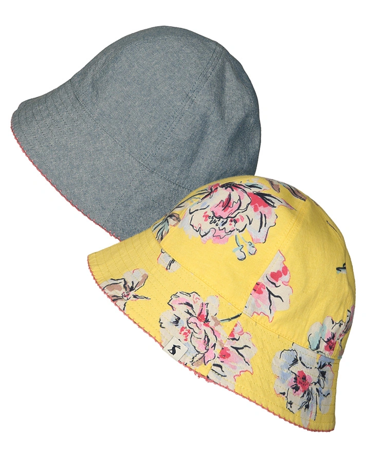 Wende-Sommerhut FUNSEEKER FLORAL SUMMER in gelb