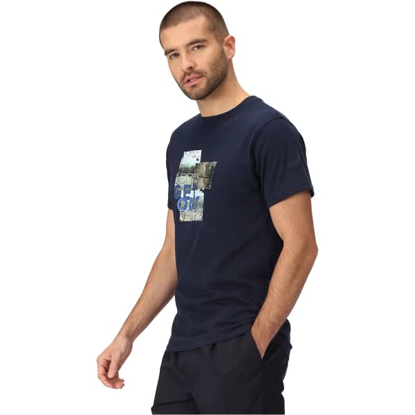 T-shirt REGATTA CLINE VII NAVY MOUNTAIN PHOTO