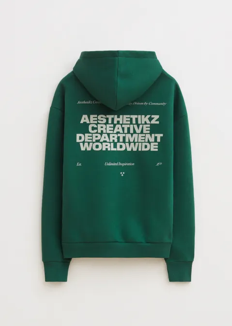 Hoodie met print creative groen (GRN.D)
