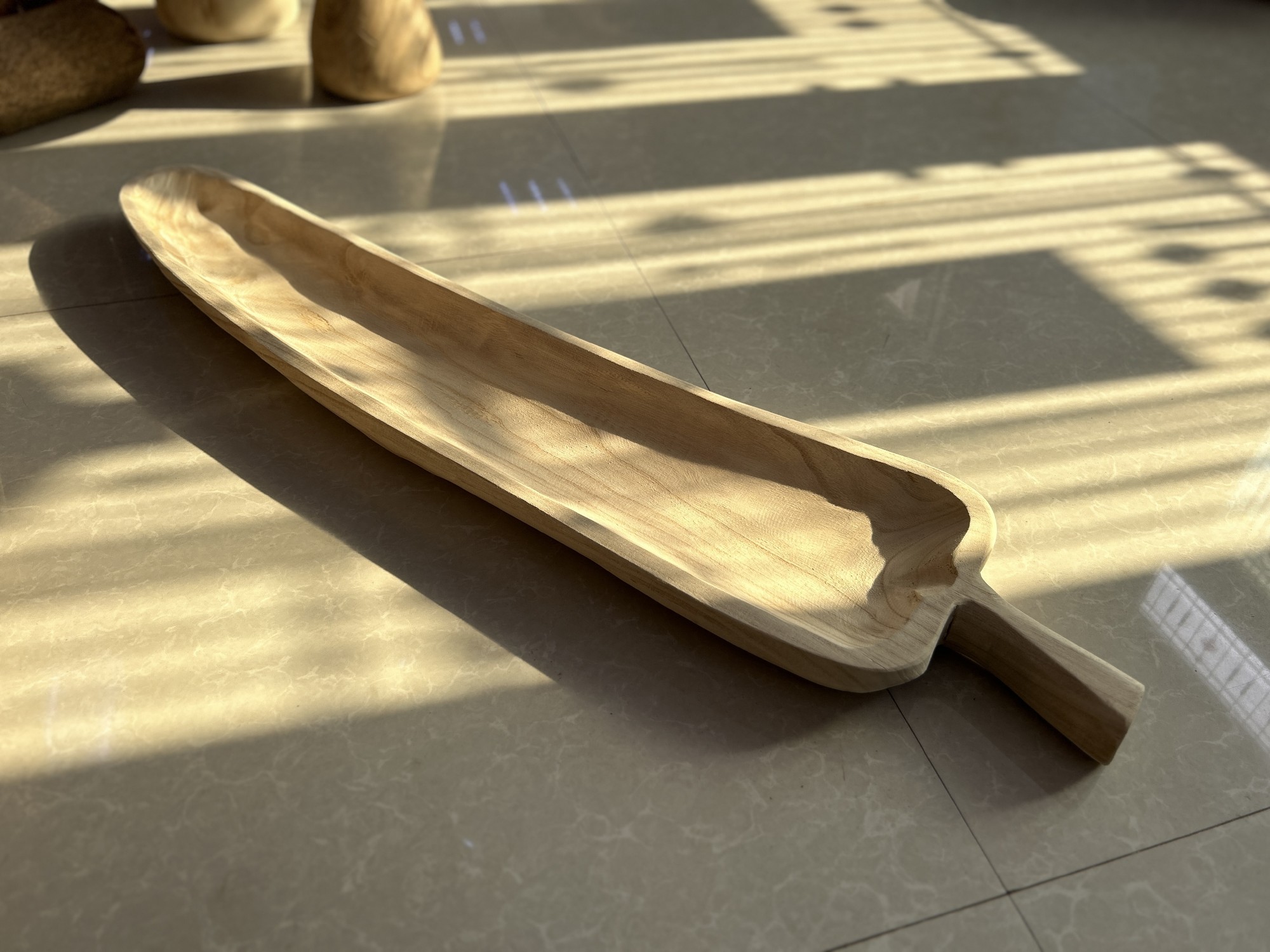 Tablett aus Paulowniaholz, B 110 cm, T 25 cm, H 6 cm von fischer's lagerhaus