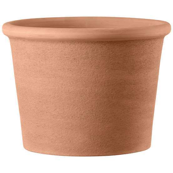 Pot cylindrique Primitivo White en terre cuite D33 x H. 25,3cm