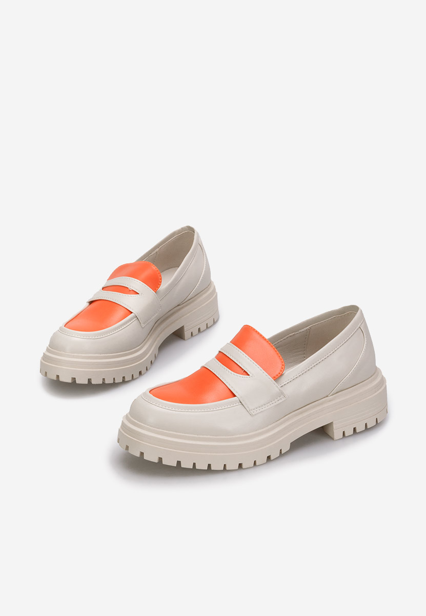 Mocassins à semelle épaisse beige Rylee  V2