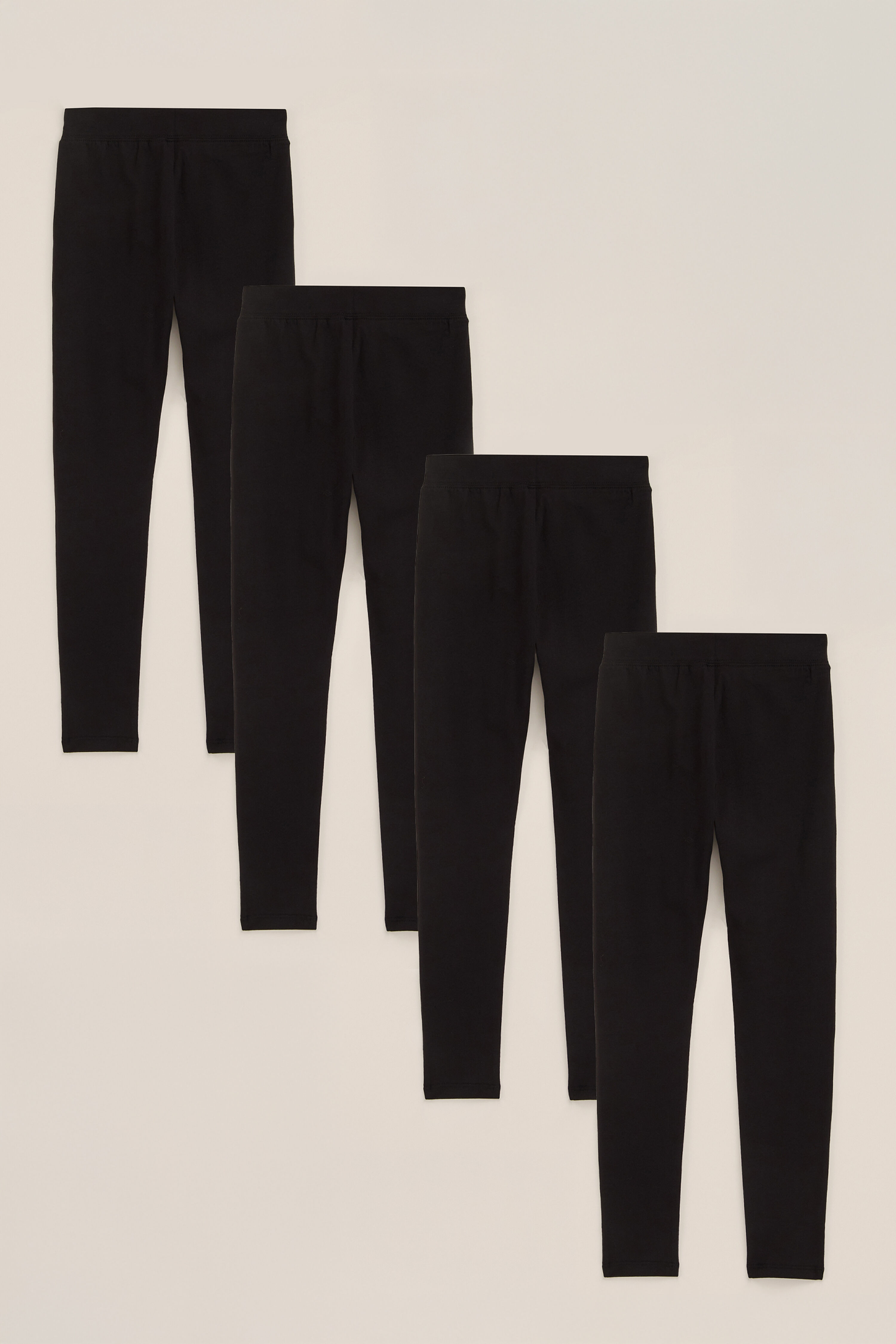 Meisjes legging, 4-pack WE Fashion Zwart