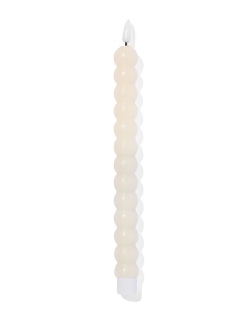 Bougie boule LED avec cire Ø2,5 x 29 ivoire