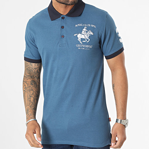 Polo Manches Courtes Bleu