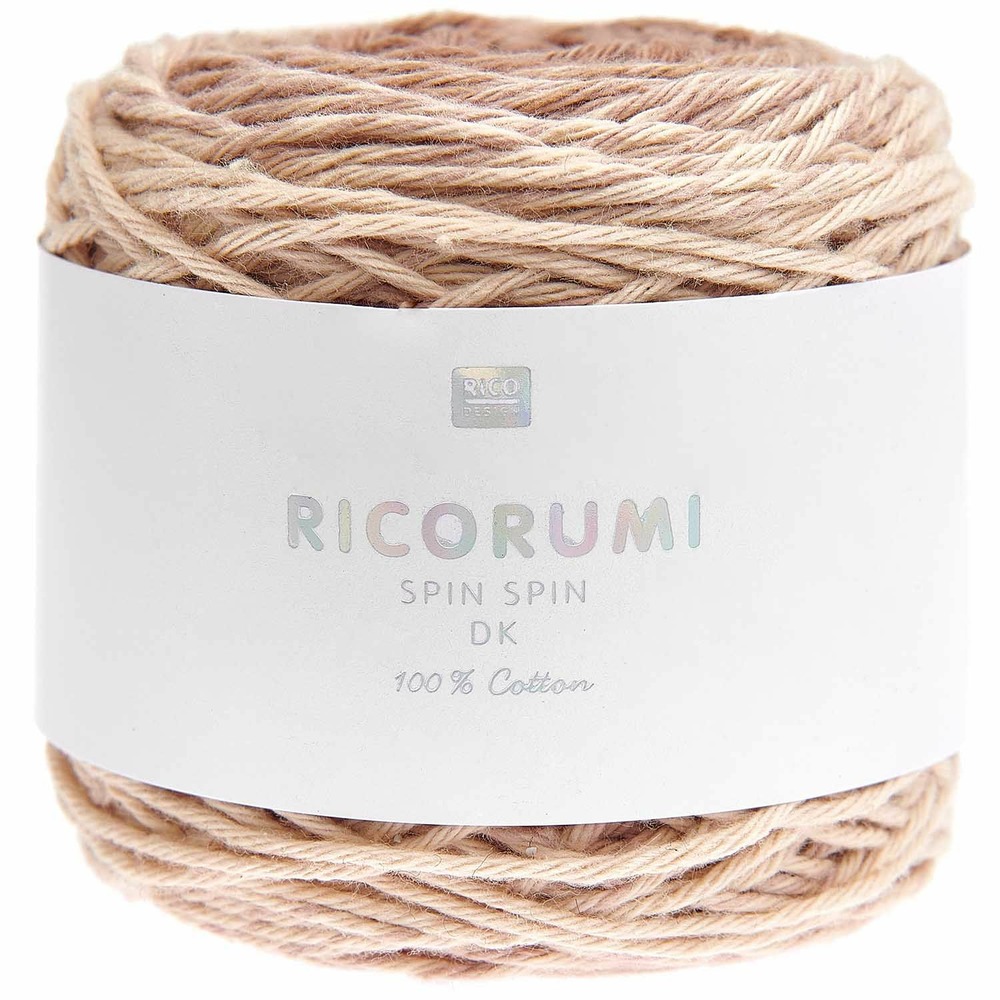 Pelote fil coton beige - ricorumi spin spin 50 g