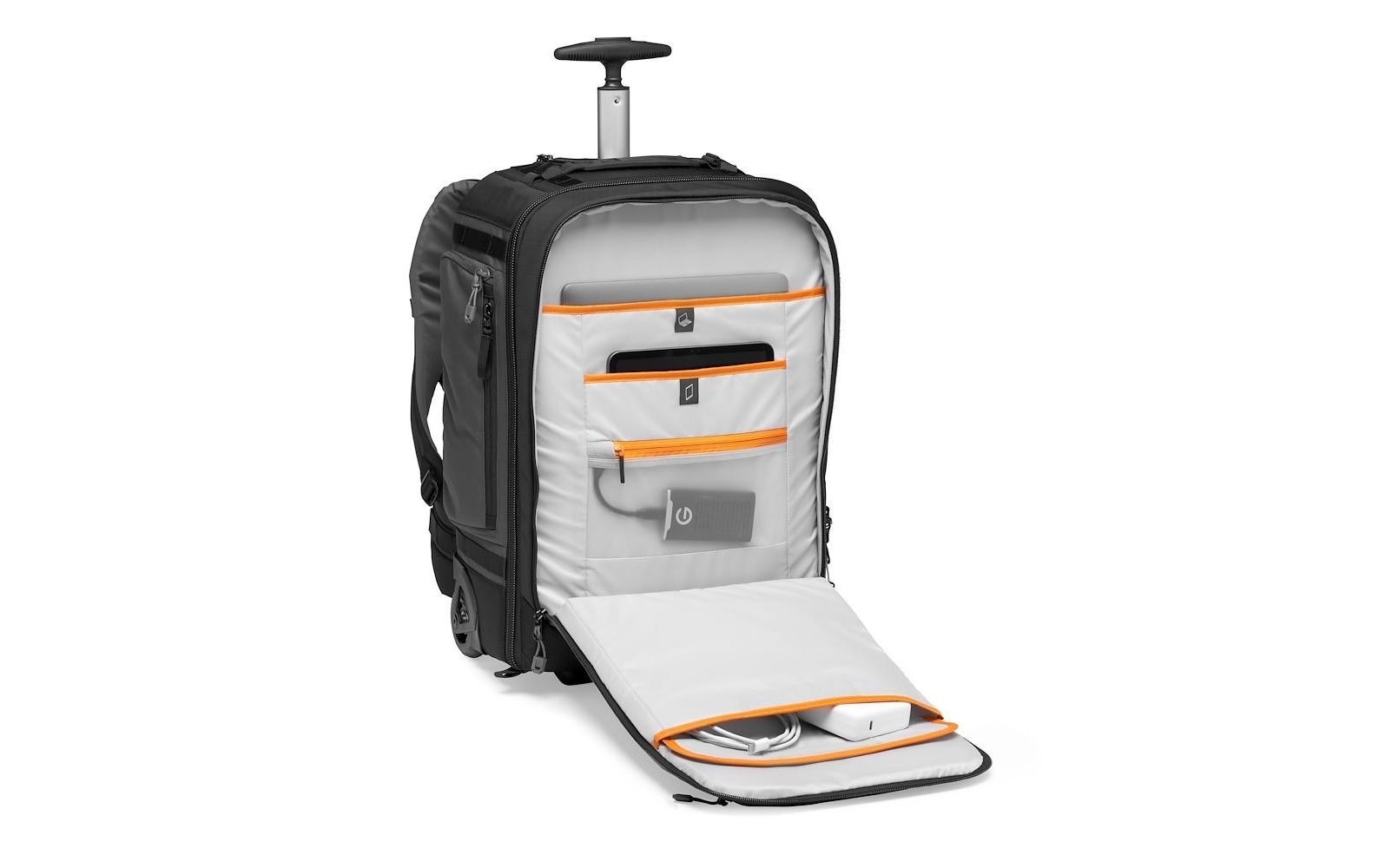 Fotorucksack Pro Trekker RLX 450 AW II (GRL)<br>Rucksack-Roller für Profifotografen zur Organisation der Ausrüstung in einem kompakten Handgepäckformat