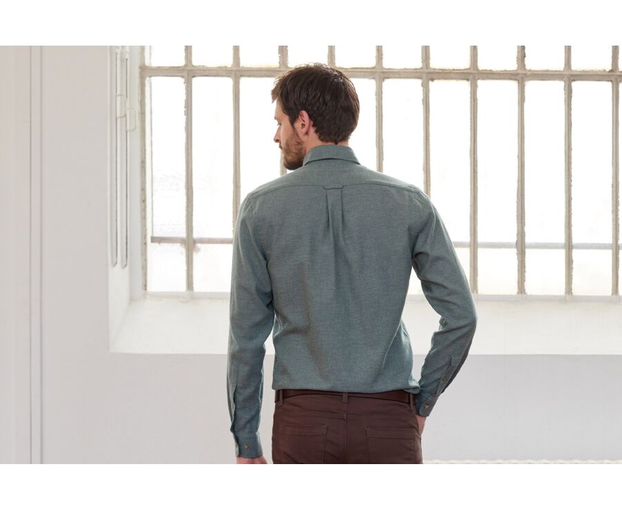 Chemise flanelle Vert Tilleul - ANDER