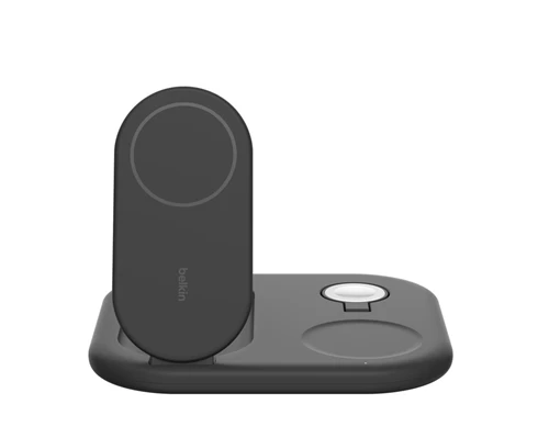 Belkin 3-in-1 MagSafe Compatible Qi2 Wireless Stand/Pad, black