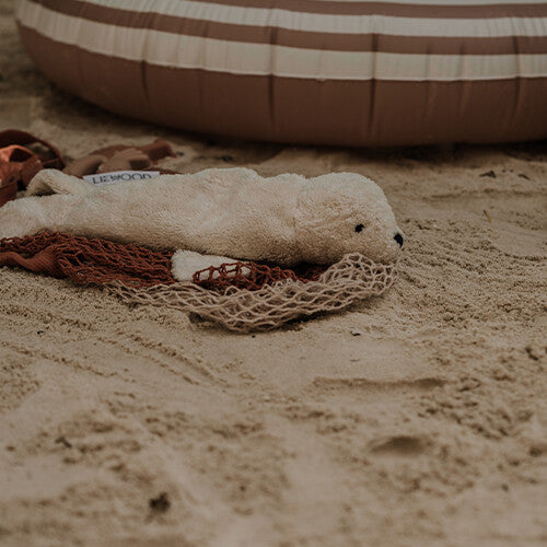 Senger warmteknuffel zeehond - wit - 40 cm