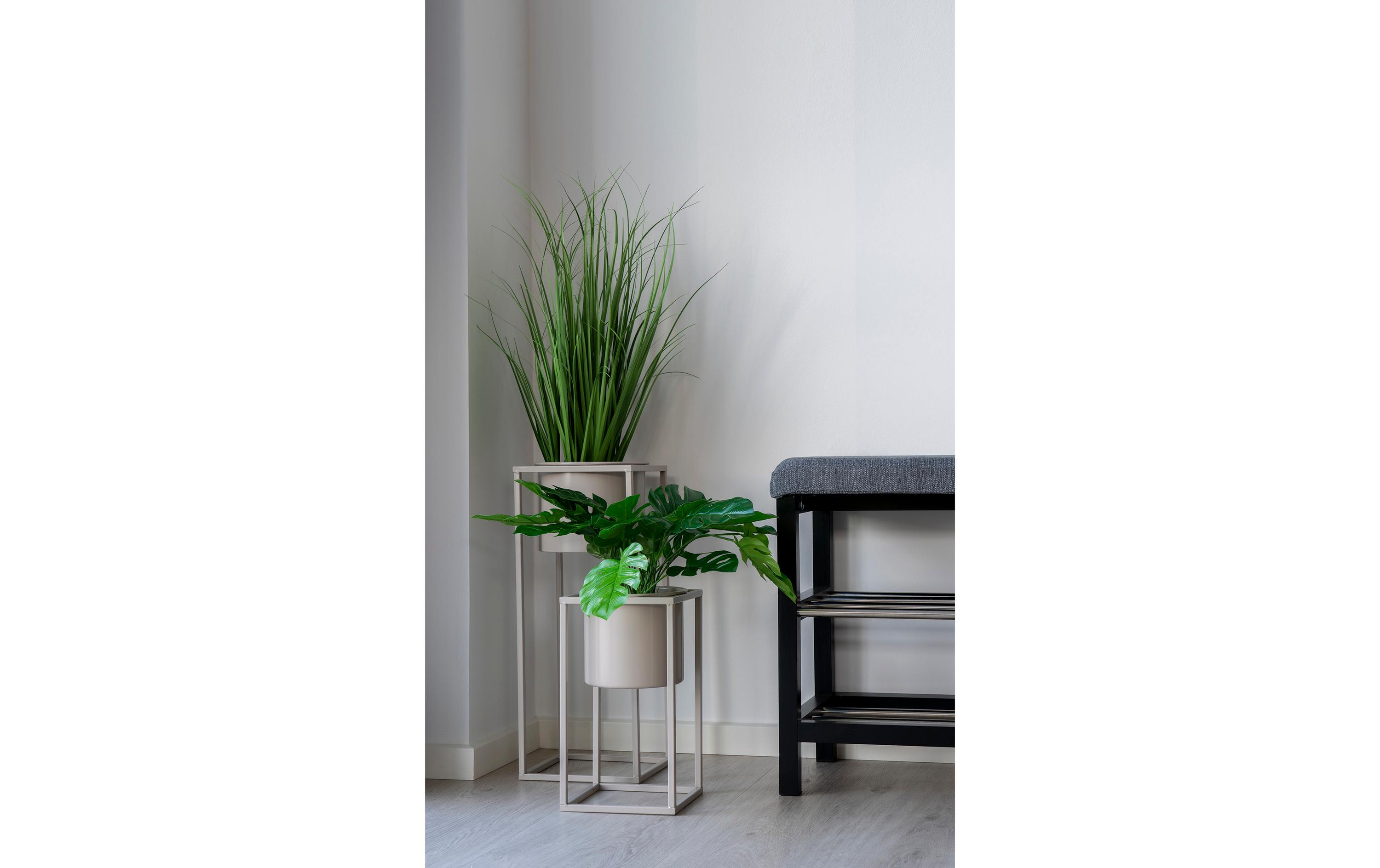 Blumentopf Marla 2 Stück, BeigePflanzengefässe mit Gestell