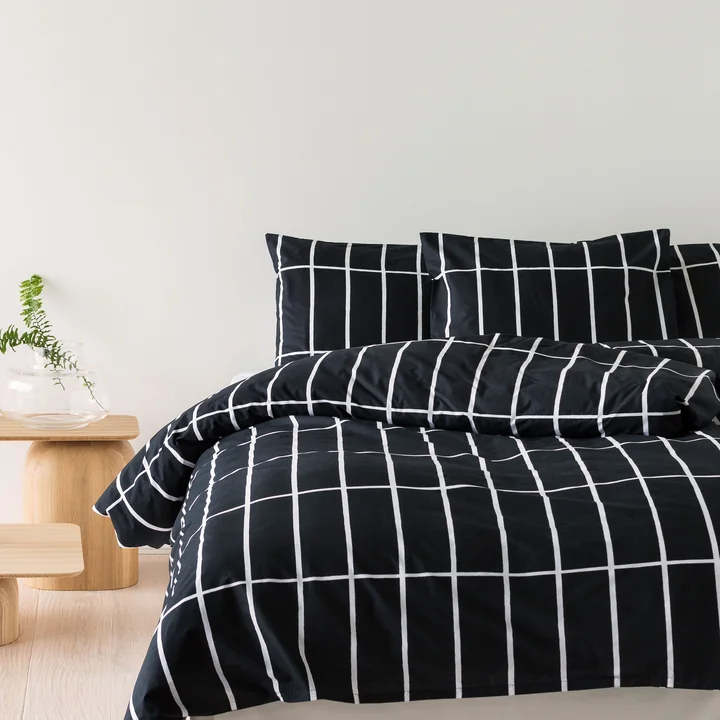 Marimekko - Tiiliskivi Deckenbezug, 150 x 210 cm, schwarz / weiss