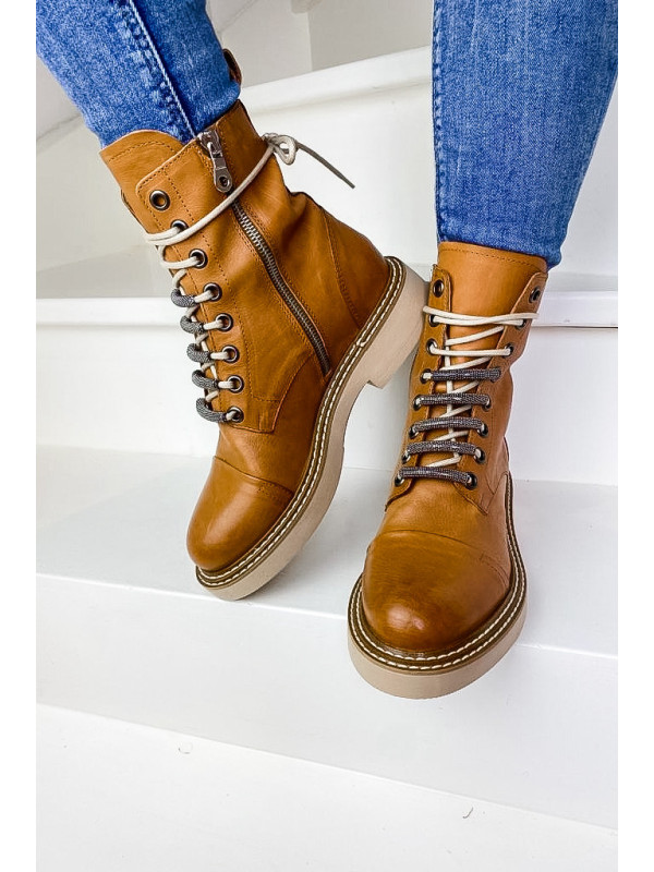 Bottines F112E5 Tronchetto Africa Cuoio - semerdjian