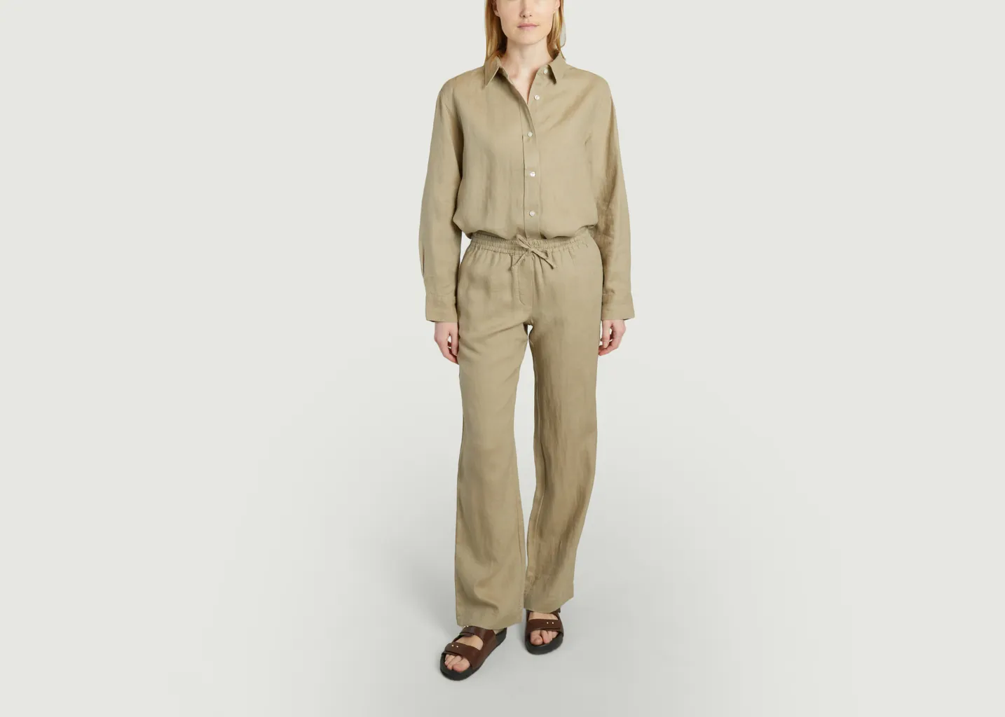 Pantalon décontracté en lin Hoys Samsoe Samsoe
