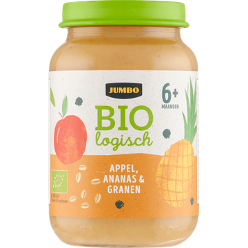 Jumbo Biologisch Babyvoeding Appel, Ananas & Granen 6+ Maanden 190 g