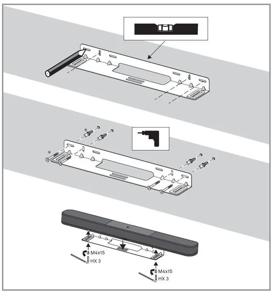 Sennheiser Ambeo SoundBar Plus Wall Mount Supports pour enceintes