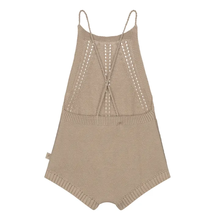 Yuki Combishort Maille Ajourée Coton Bio | Beige