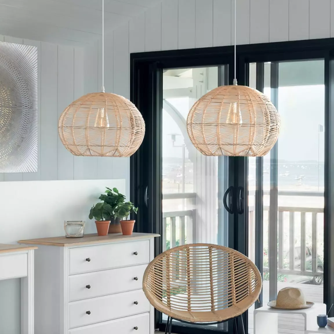 Suspension en rotin (D38 cm) Ursa Naturelle