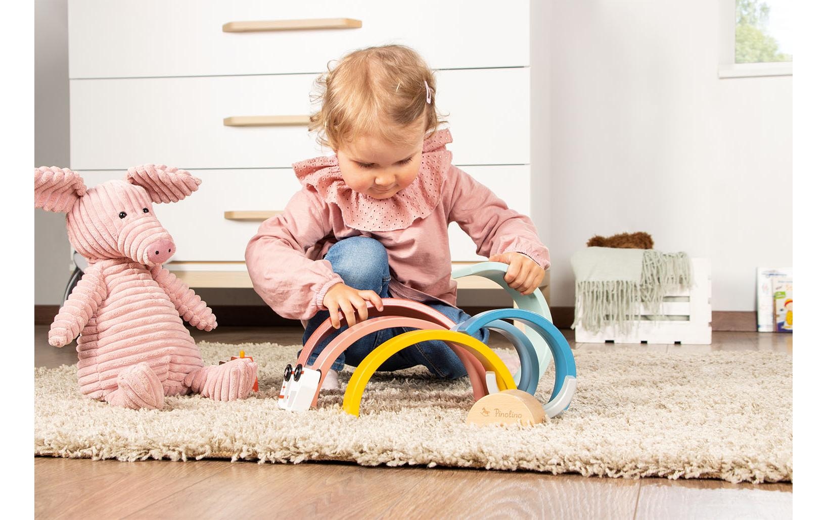 Pinolino® Stapelspielzeug »Holz-Regenbogen Ruby«