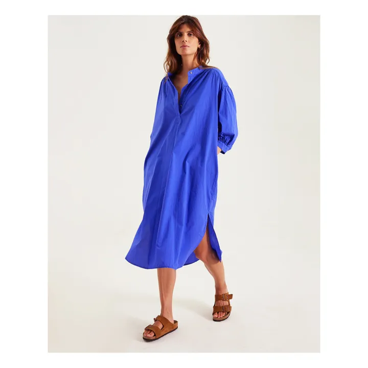 Sacrécoeur Robe Giulia Popeline de Coton | Bleu roi
