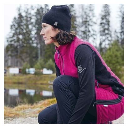 Ivanhoe cardigan femme Thi Cerise en laine bouillie avec Lycra-rose sportif