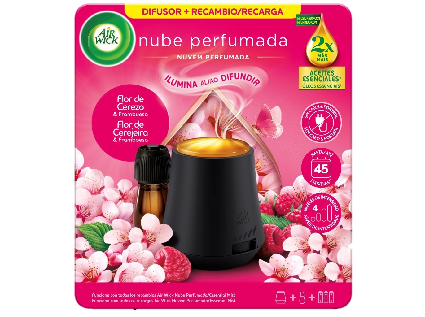 AMBIENTADOR AIRWICK NUVEM PERFUMADA FLOR CEREJEIRA 20ML