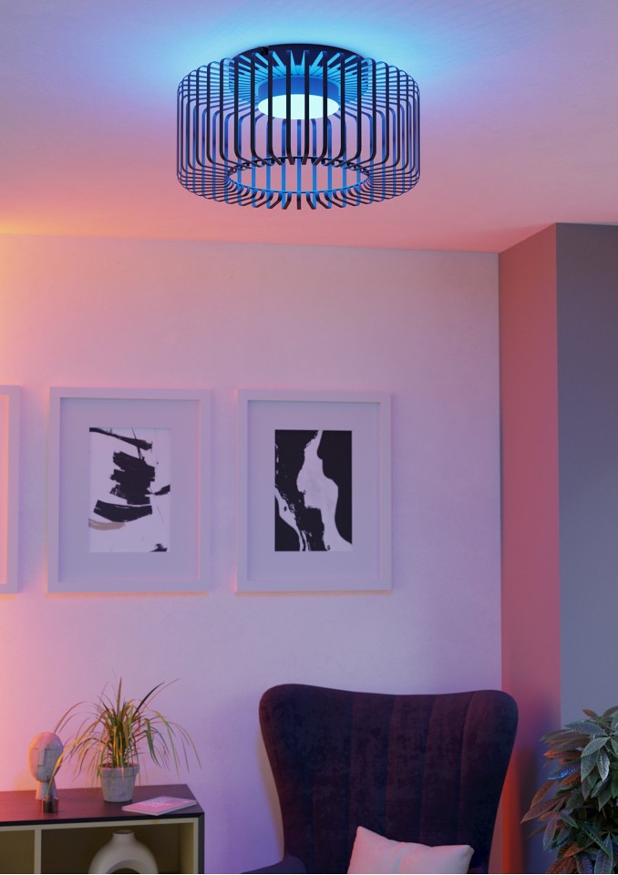 EGLO - Ginestrone-Z loftlampe sort Ø45 - RGB + TW - Zigbee, Bluetooth
