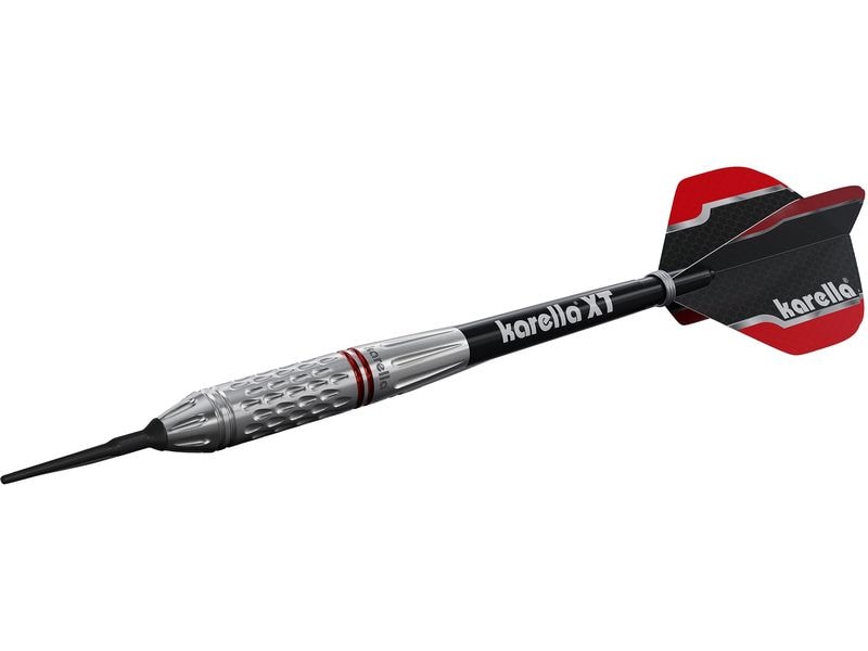 Karella Dartpfeile Softdart Commander 21g, 3 Stück – Silber 90% Tungsten Dartpfeile