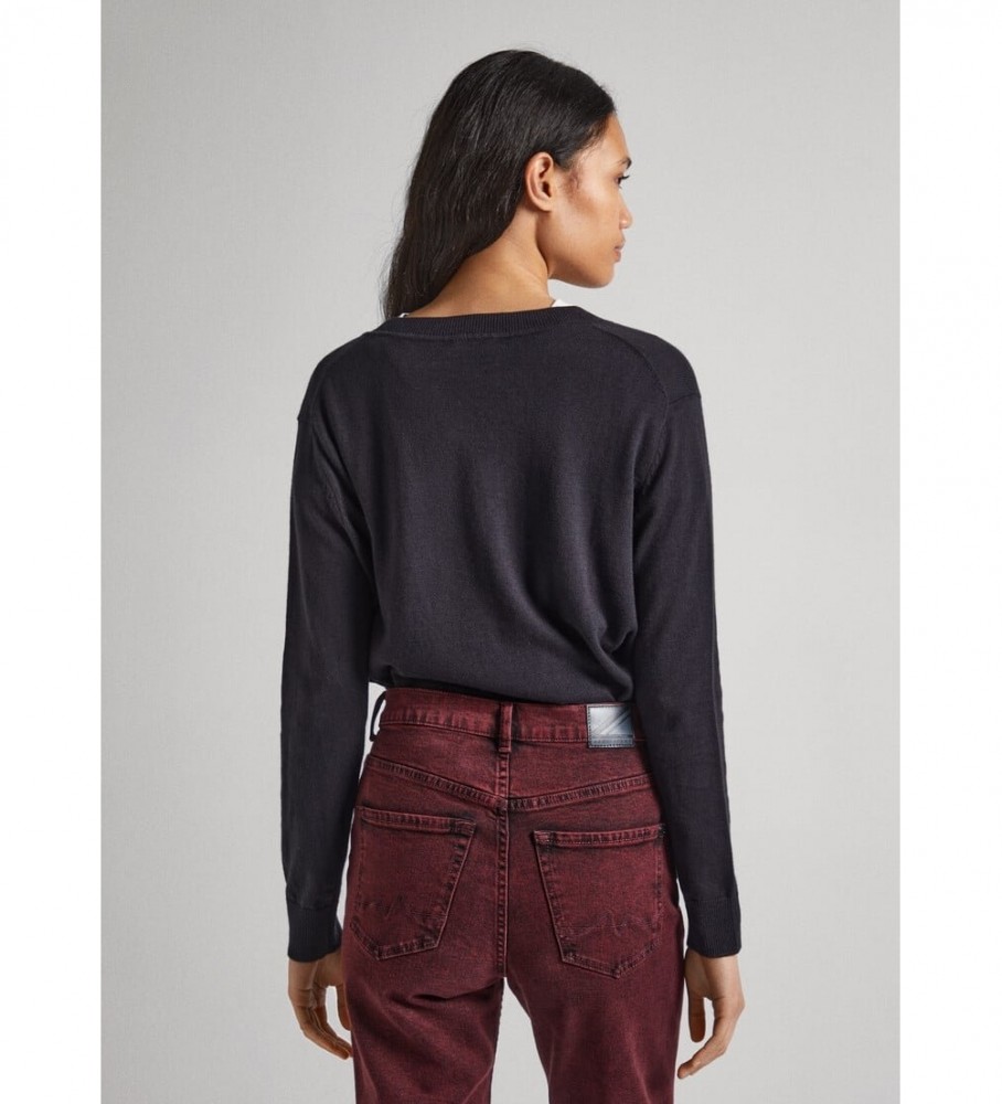 Suéter preto Donna V da Pepe Jeans