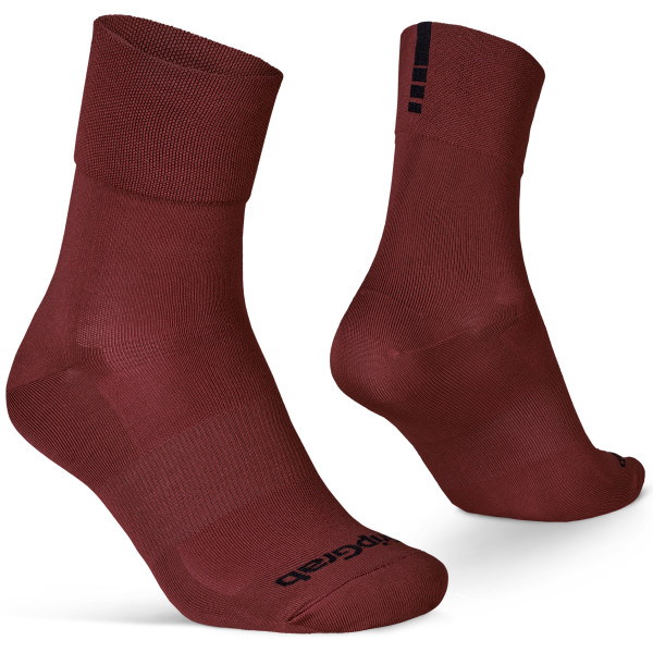GripGrab Lightweight Regular Cut Sommerstrømper Mørkerød