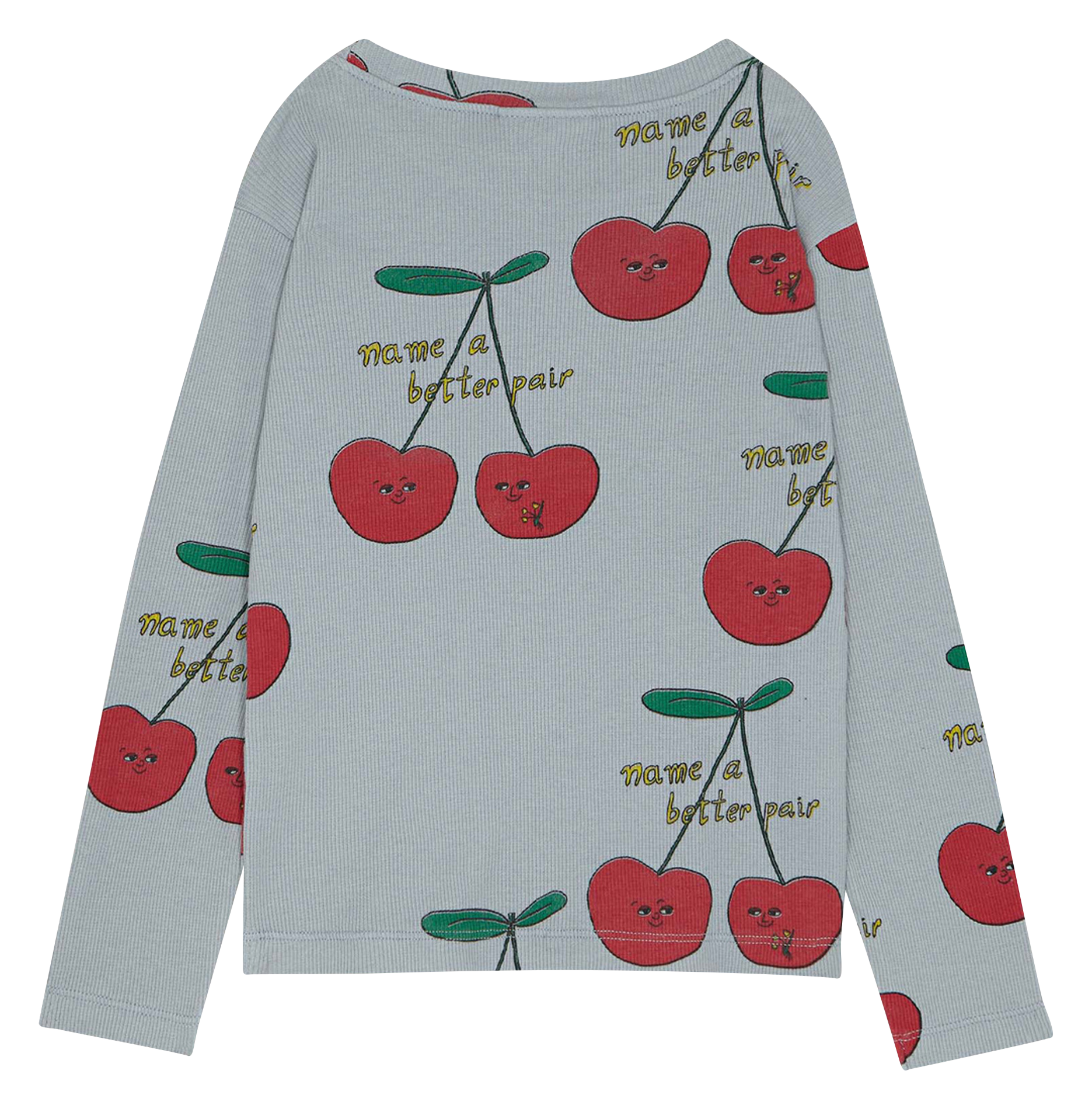 Tee-shirt col rond imprimé en coton bio| Bleu