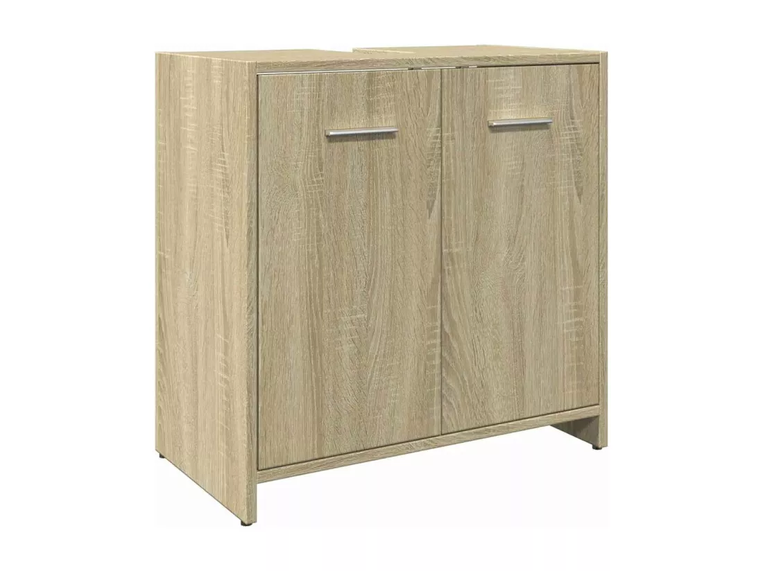Armoire lavabo de salle de bain chêne sonoma 60x33x60 cm