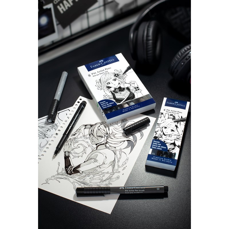 Faber-Castell<br>Tusser Pitt Artist Manga 8 stk