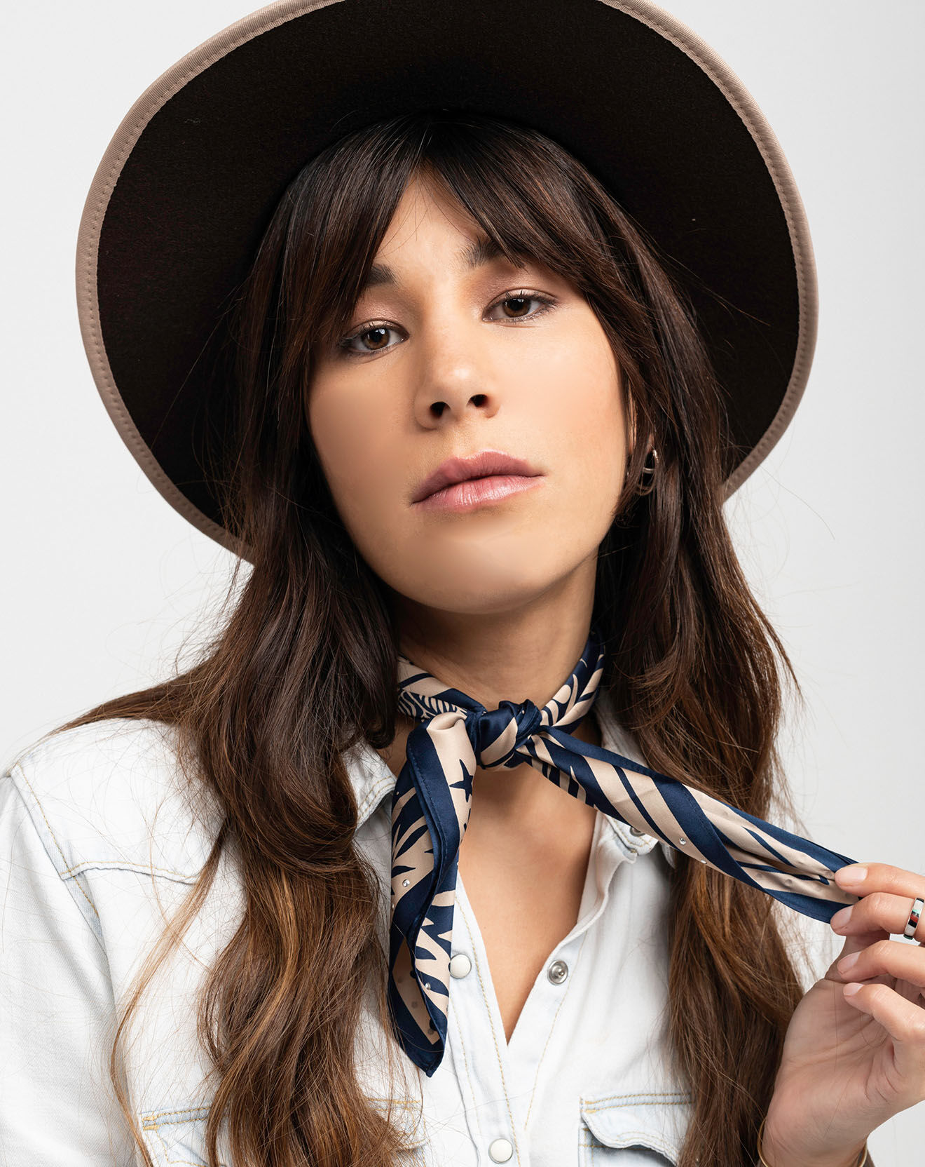 Wild Mini Foulard Univers Mini marine - 54x54 cm
